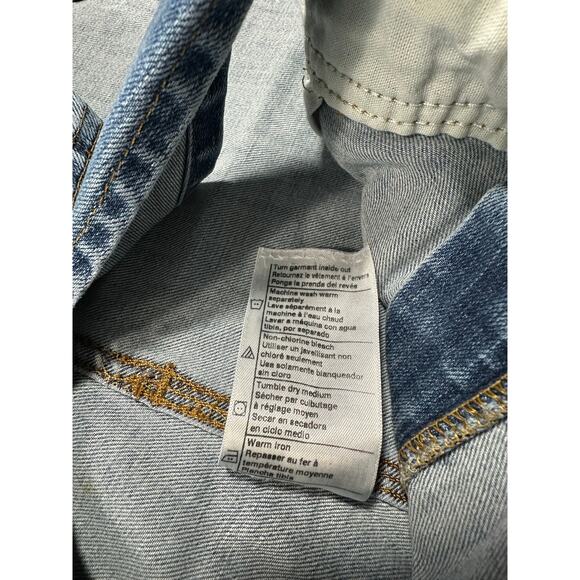 Carhartt Double Knee Denim Overalls Carpenter Workwear Utility 42x30 Distressed - Picture 4 of 16